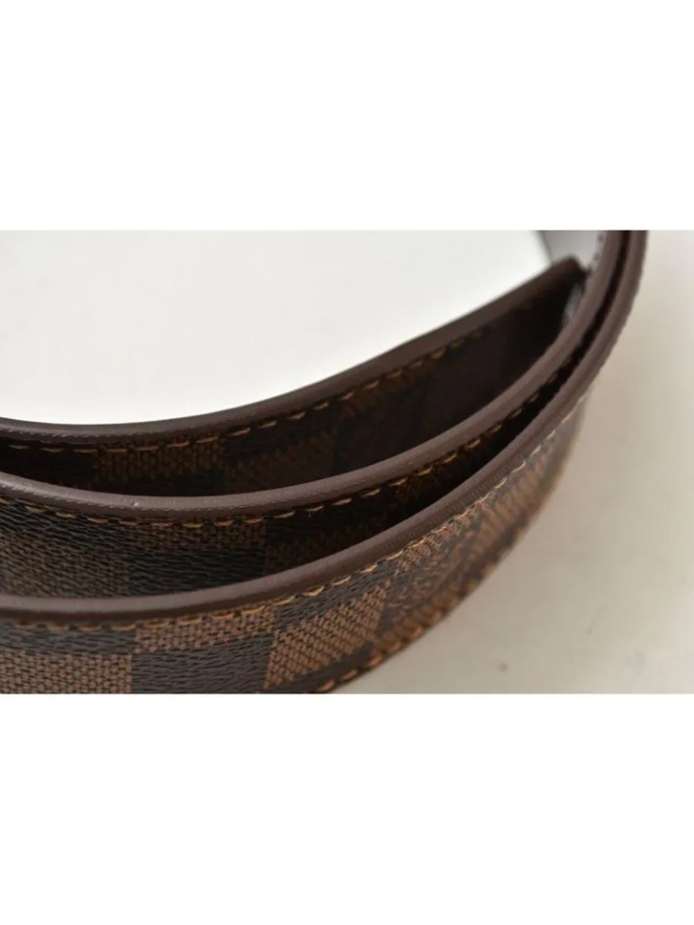 Louis Vuitton Belt Damier Reversible Leather Black Brown 90